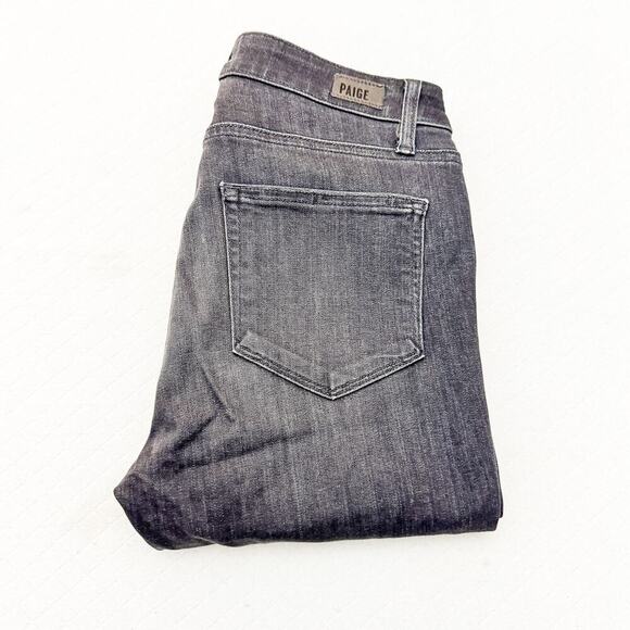 Paige Hoxton Ankle Grey Peaks Charcoal Gray Wash Denim Skinny Jeans Size 27 - Picture 1 of 8